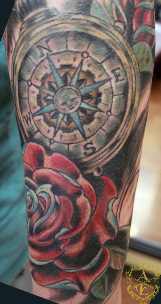 Rose and Compass blekk gjort av Sean Ambrose