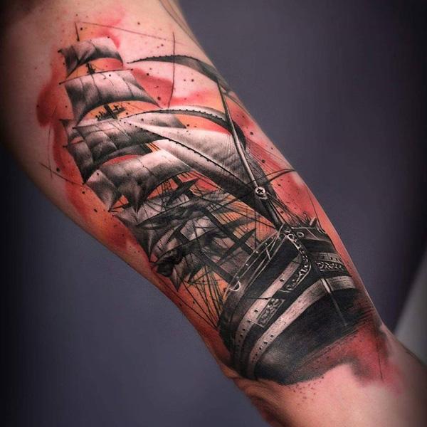 3D hajó tetoválás-70