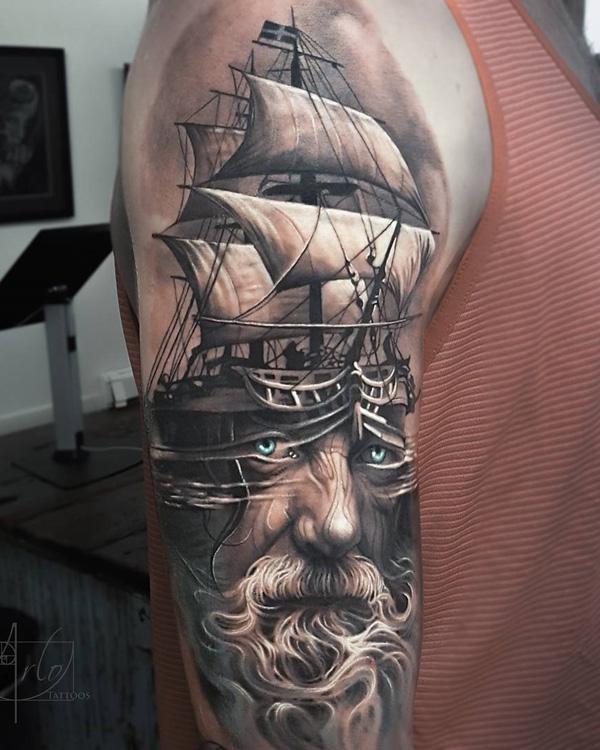 Hajó portré tetoválással-54