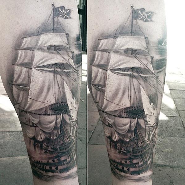 Csónakborjú tetoválás férfiaknak-98
