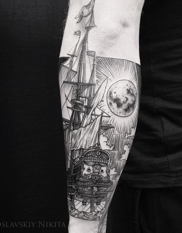 Csónak tetoválás-49