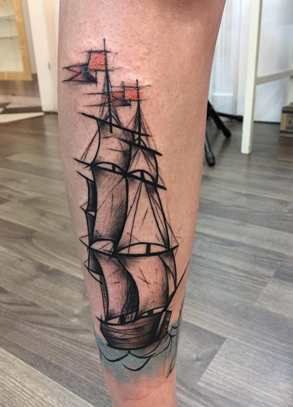 Csónak tetoválás-82