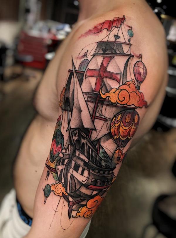 Csónak tetoválás-88