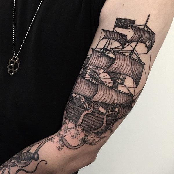 Csónak tetoválás-89
