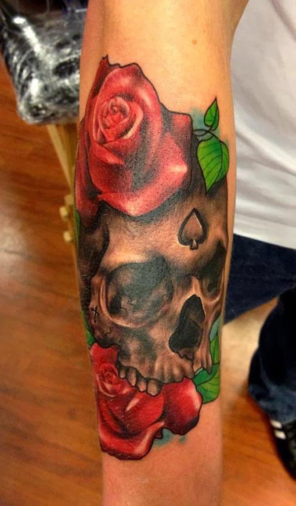 3D Skull Underarm Tattoo