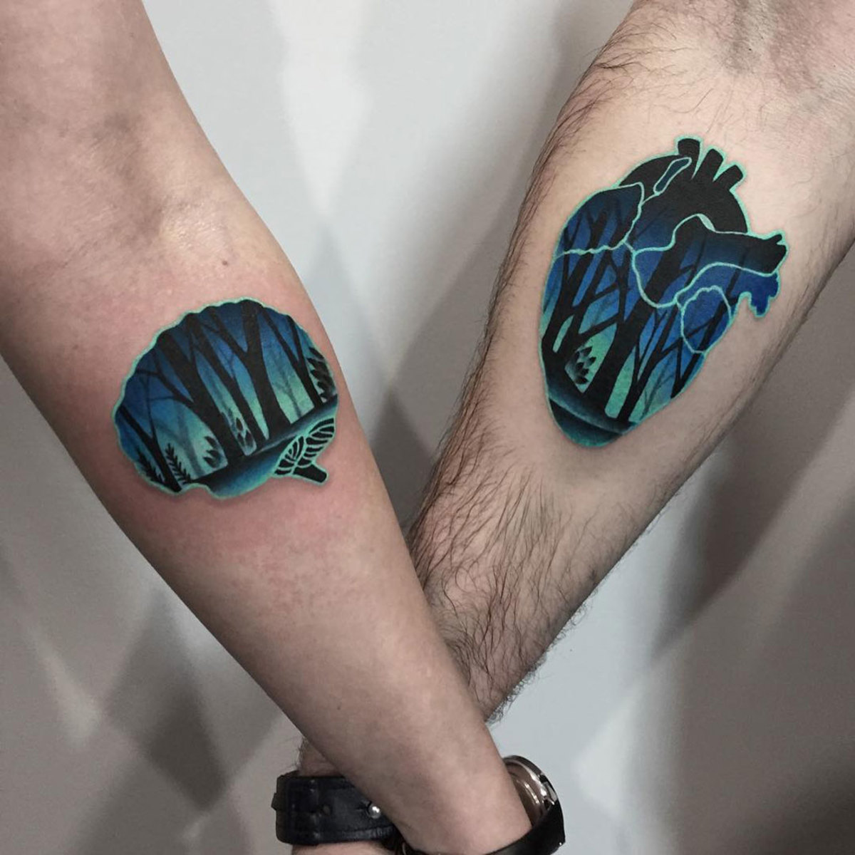 Szív-agy-párok-tetoválások