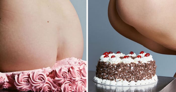 Enkel forutsetning. Hot girl sitter på en kake og prutter på den. Google det.