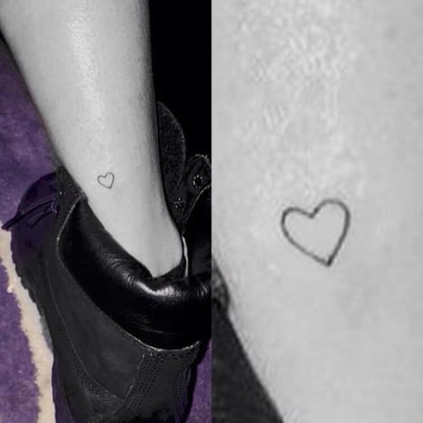 Néhány hónappal az első tetoválása után Hailey Baldwin visszaült a JonBoy székébe a második számú tetováláshoz, a bokáján lévő szív apró körvonalaihoz.