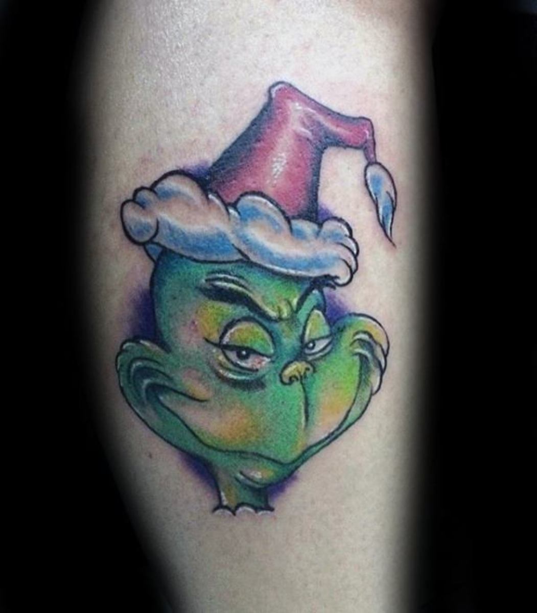 awesome-grinch-tattoos-for-men-on-leg