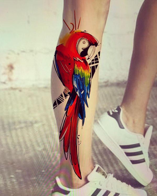 papegøye tatovering