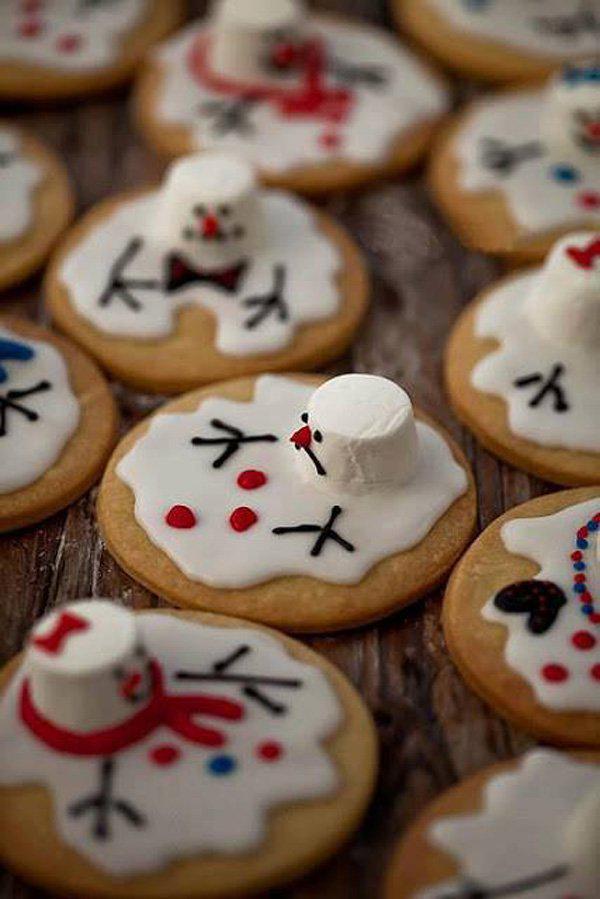 עוגיות איש שלג מותכות סופר חמודות