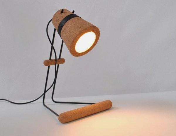 מנורת שולחן מודולרי מינימליסטית עשויה פקק - כורק
