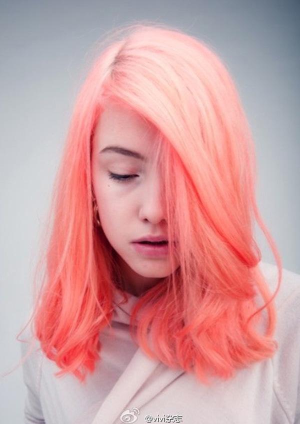 Őszibarack festett haja a Vivi Fashion -en keresztül