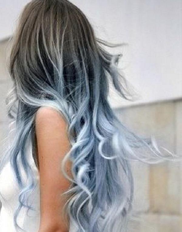 pasztell kék ombre haj