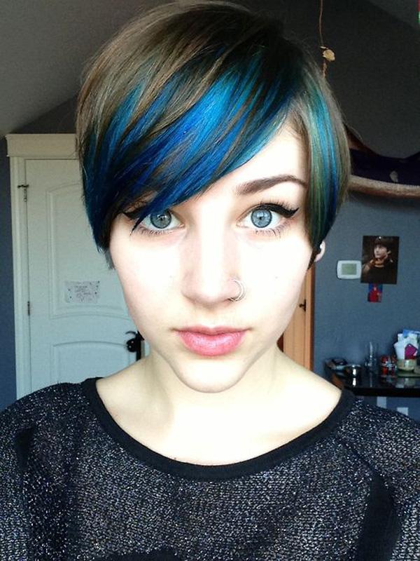 Kék festett haj ötlet
