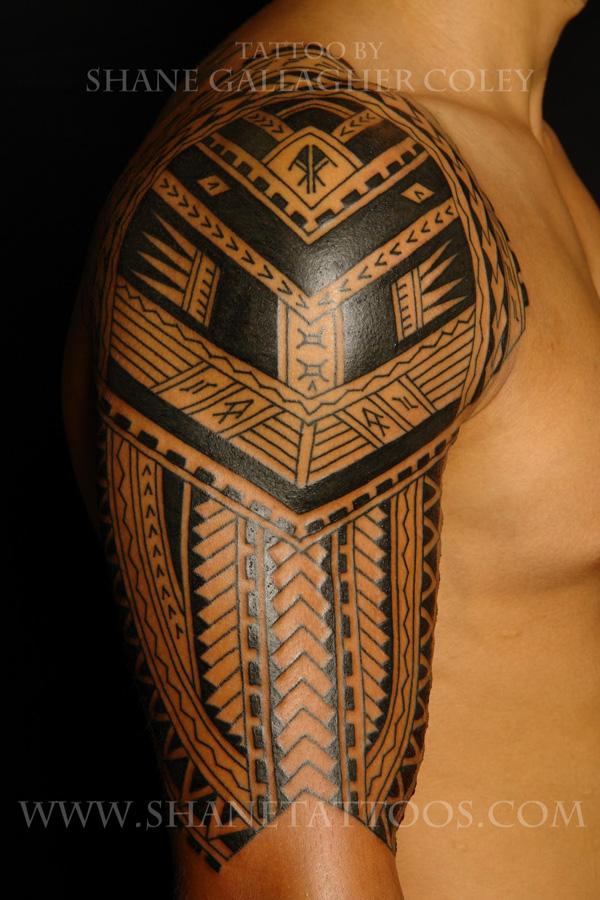 Sleeve Samoan Tattoo for menn