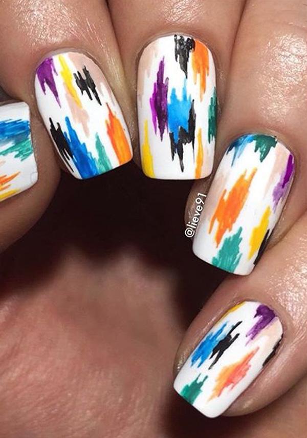 rainbow nail art-9