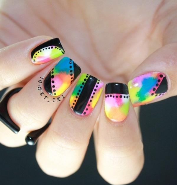 rainbow nail art-12