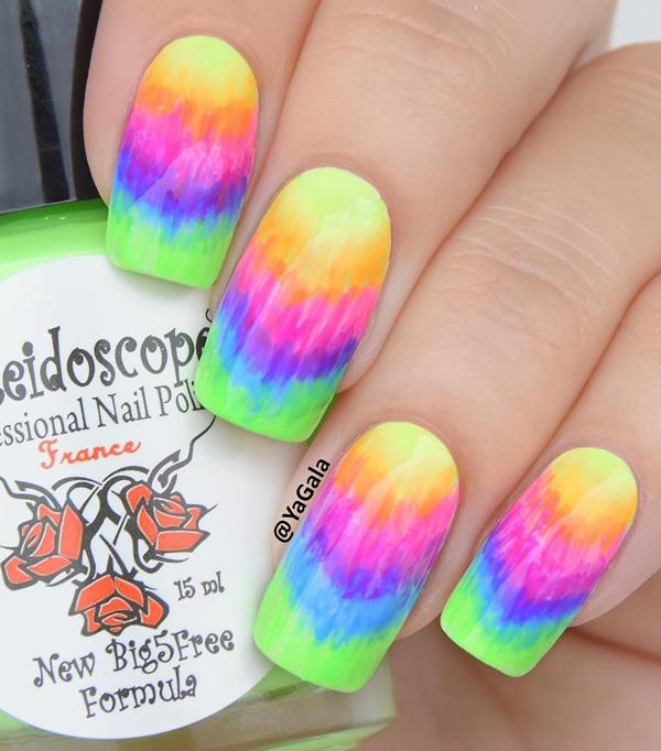 rainbow nail art-13