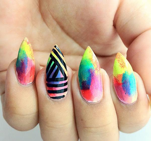 rainbow nail art-20