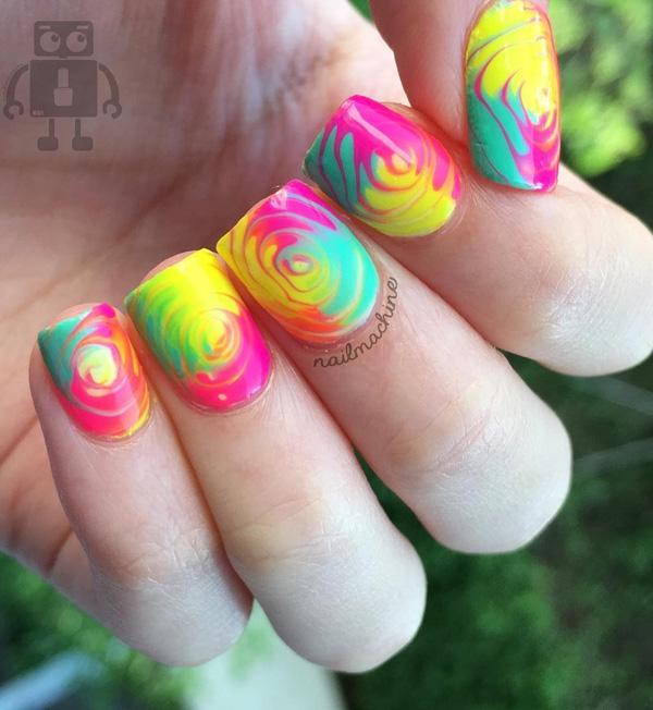 rainbow nail art-28