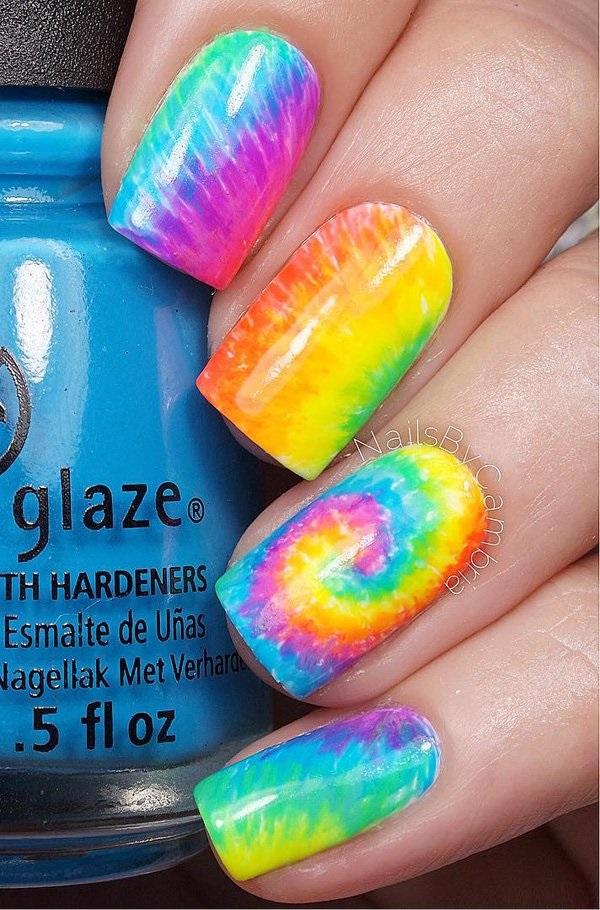 rainbow nail art-30