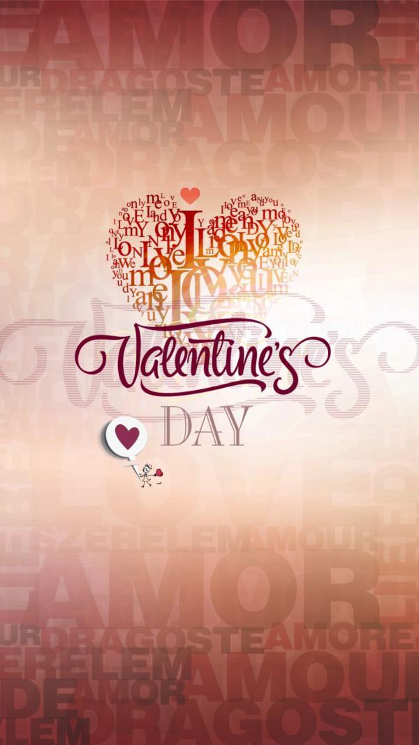 Romantisk kjærlighet Valentinsdag Bakgrunn for iPhone
