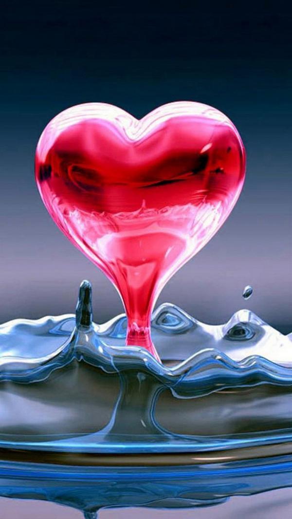 Heart Liquid iPhone Bakgrunn