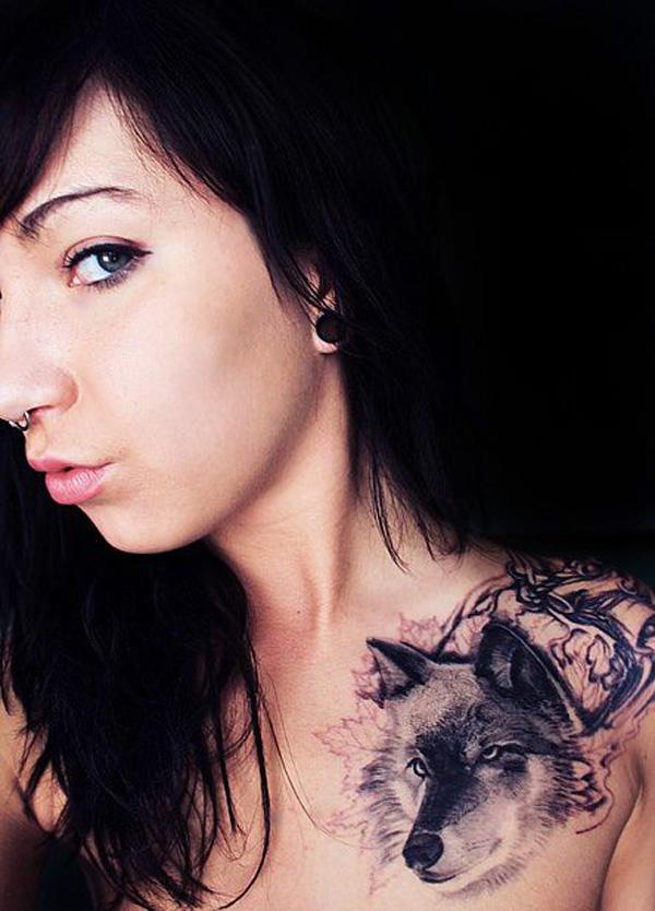 róka kulcscsont tetoválás