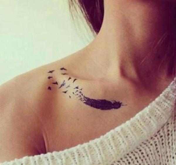 Toll madarak clavivle tetoválás
