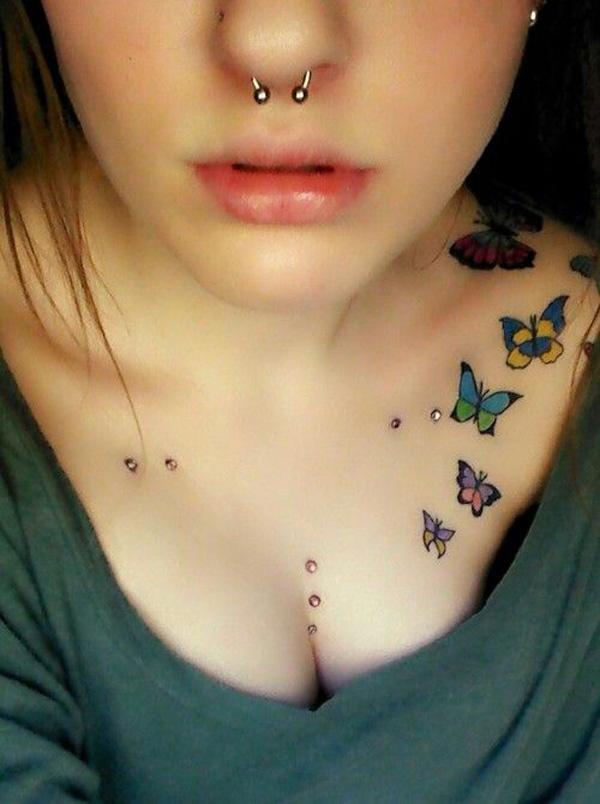 pillangó kulcscsont tetoválás