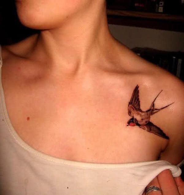 madár kulcscsont tetoválás
