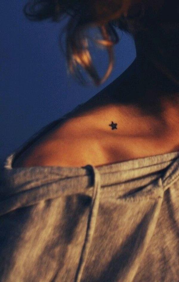 csillag kulcscsont tetoválás