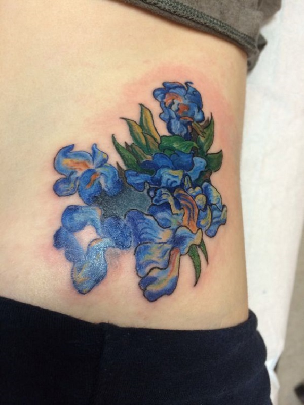 vincent van gogh tetoválás Irises Tattoo on Bib