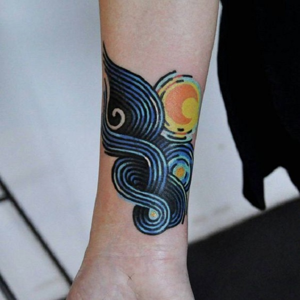 vincent van gogh tatoveringer The Detailed Starry Night Tattoo