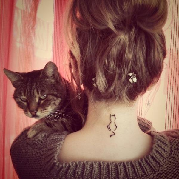 Kis macska tetoválás