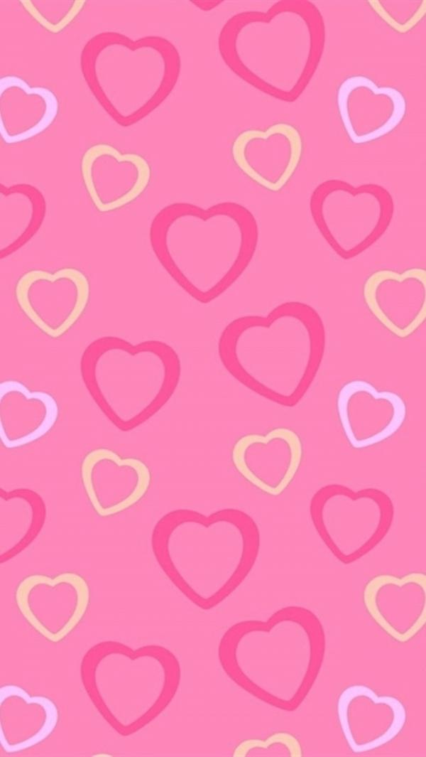 Rosa hjerteformer