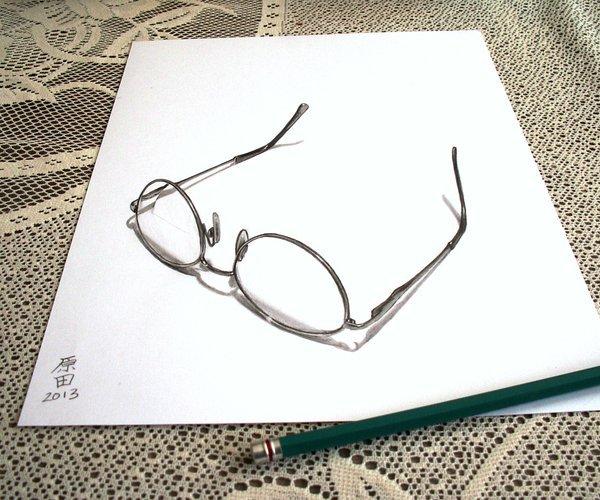 אמא שלי משקפיים ציור תלת מימד מאת כרמן הרדה