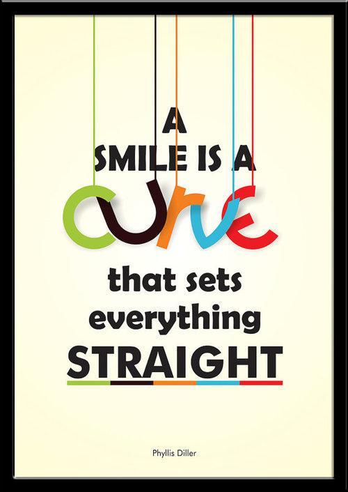 Et smil er en kurve som setter alt rett
