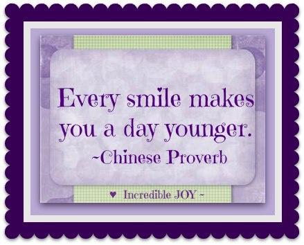 Hvert smil gjør deg til en dag yngre kinesisk ordtak