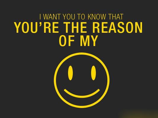 du er grunnen til smilet mitt