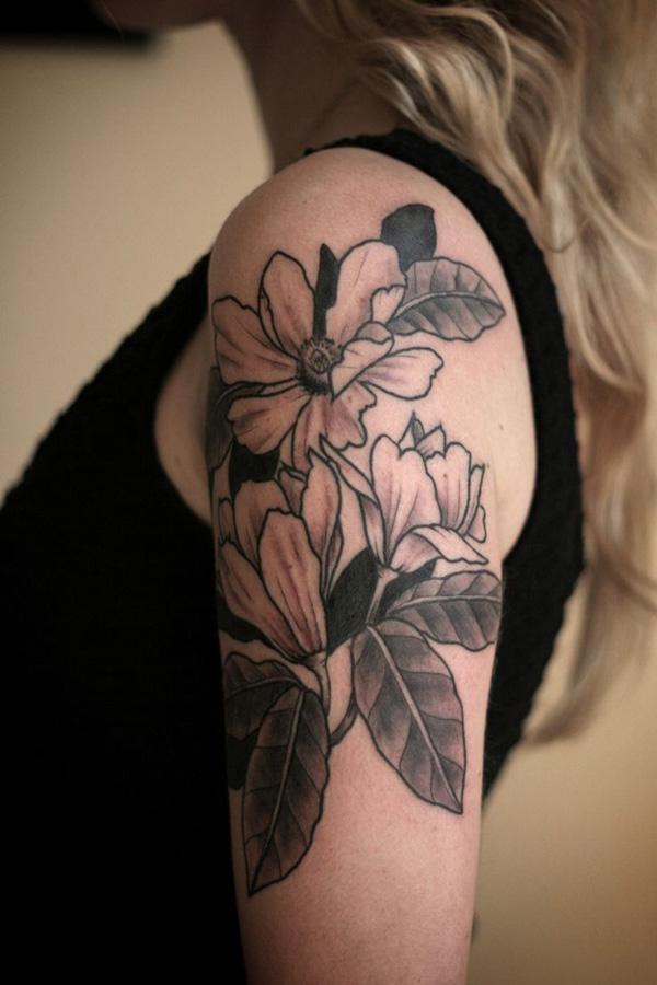 Magnolias shouder tetoválás