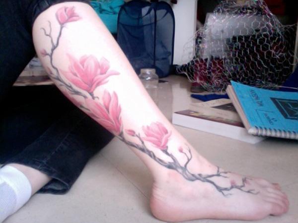 magnolia flower lag tatovering