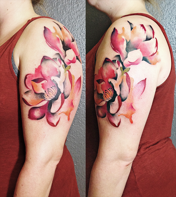 magnólia virág tetoválás