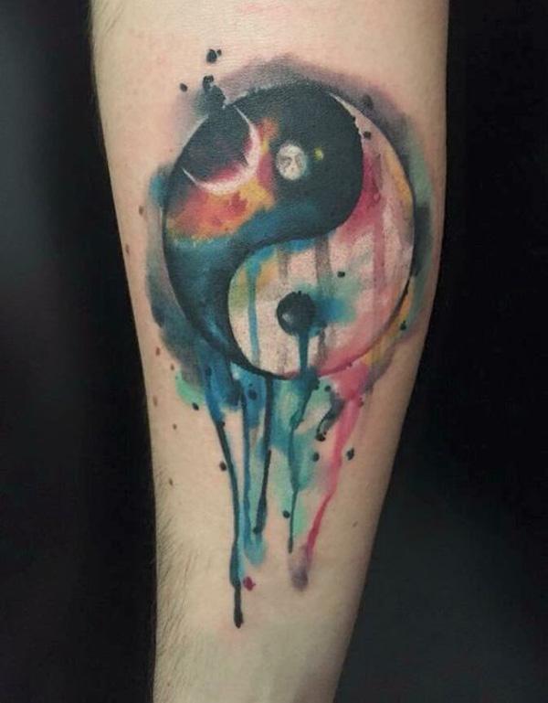 akvarell yin yang tetoválás-43