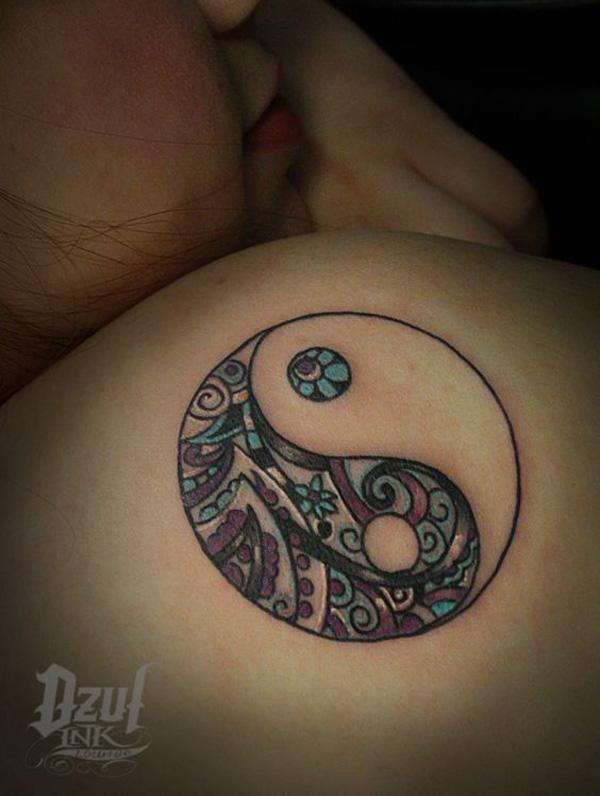 színes yin yang tetoválás-31