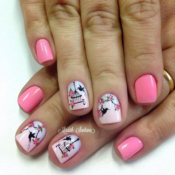 Pink nail art-31