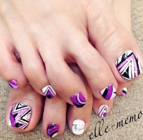 absztrakt toenail art minták