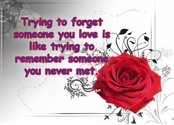 47 Å prøve å glemme noen er som å prøve å huske noen du aldri har møtt