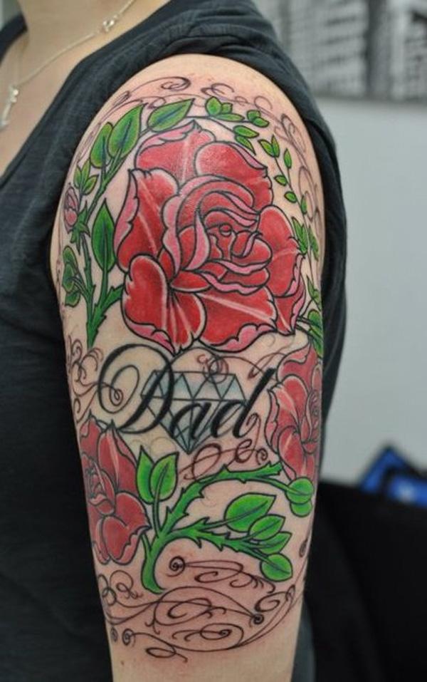 Rózsa tetoválás apának